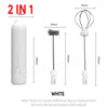 Electric Milk Frother 2 In 1 Rechargeable Blender Stainless Steel 3 Speeds Coffee Mixer Egg Beater Handheld Foam Maker Tools