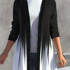Women's Plus Size Colorblock Ombre Print Open Front Cardigan - Stylish and Comfortable For All Season