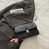 New Fashion Mini Quilted Embossed Chain Shoulder Bag for Women Simple Versatile Diagonal Crossbody Bag Square Handbag Female Bag