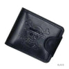 Men Short Bifold slim bifold wallet in faux leather with multiple card slots and compact design