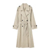 Willshela Women Fashion With Belt Solid Double Breasted Trench Vintage Lapel Neck Long Sleeves Female Chic Lady Outfits