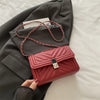New Fashion Mini Quilted Embossed Chain Shoulder Bag for Women Simple Versatile Diagonal Crossbody Bag Square Handbag Female Bag