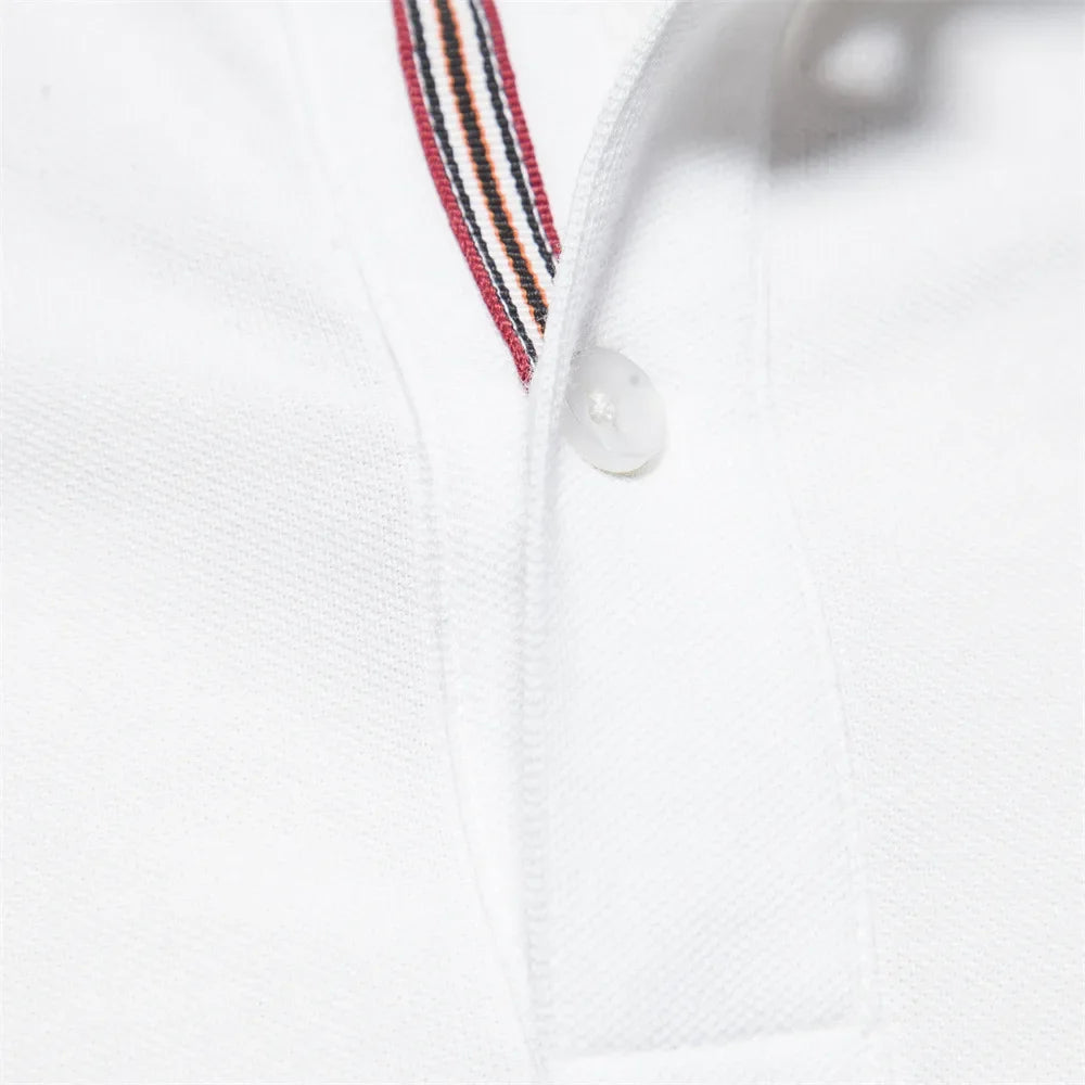Premium Men's Polo Shirt Deer Embroidery Design 80% Cotton EU Size Casual Short Sleeve Shirts Business Polo Tops Hot Seller