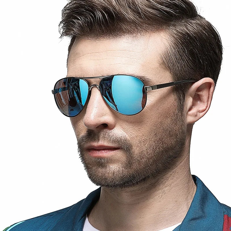 نظارات شمسية طيار للرجال من AOWEAR، نظارات شمسية مستقطبة عاكسة للرجال، نظارات شمسية HD للقيادة للرجال lunettes de soleil homme