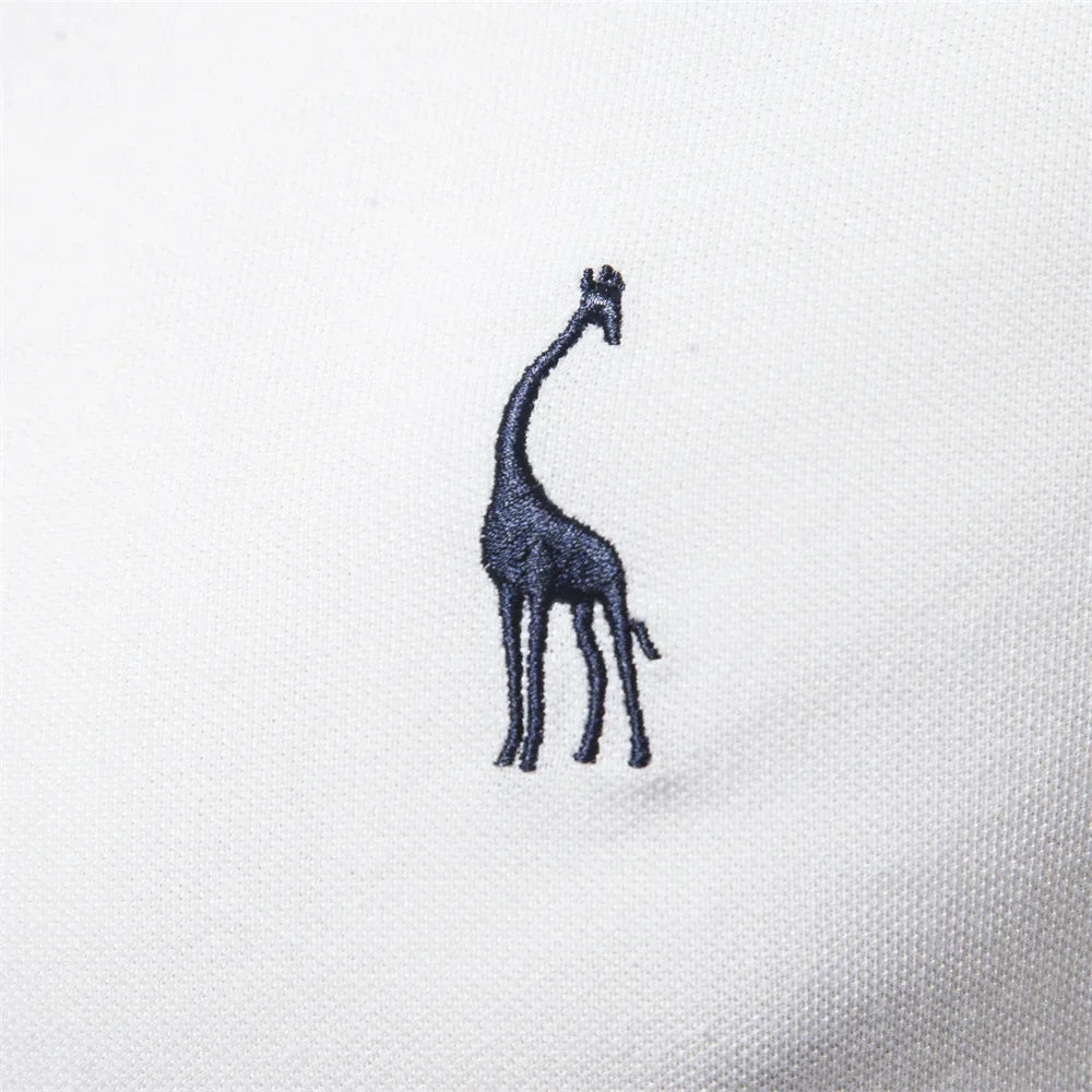 Premium Men's Polo Shirt Deer Embroidery Design 80% Cotton EU Size Casual Short Sleeve Shirts Business Polo Tops Hot Seller