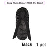 Long Satin Bonnet Solid Color Extra Large Sleep Cap With Long Tie Hair Bonnet For Black Women Hair Care Cap For All Hair Types