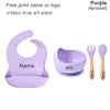 6Pcs/4Pcs Baby Feeding Set Silicone Tableware