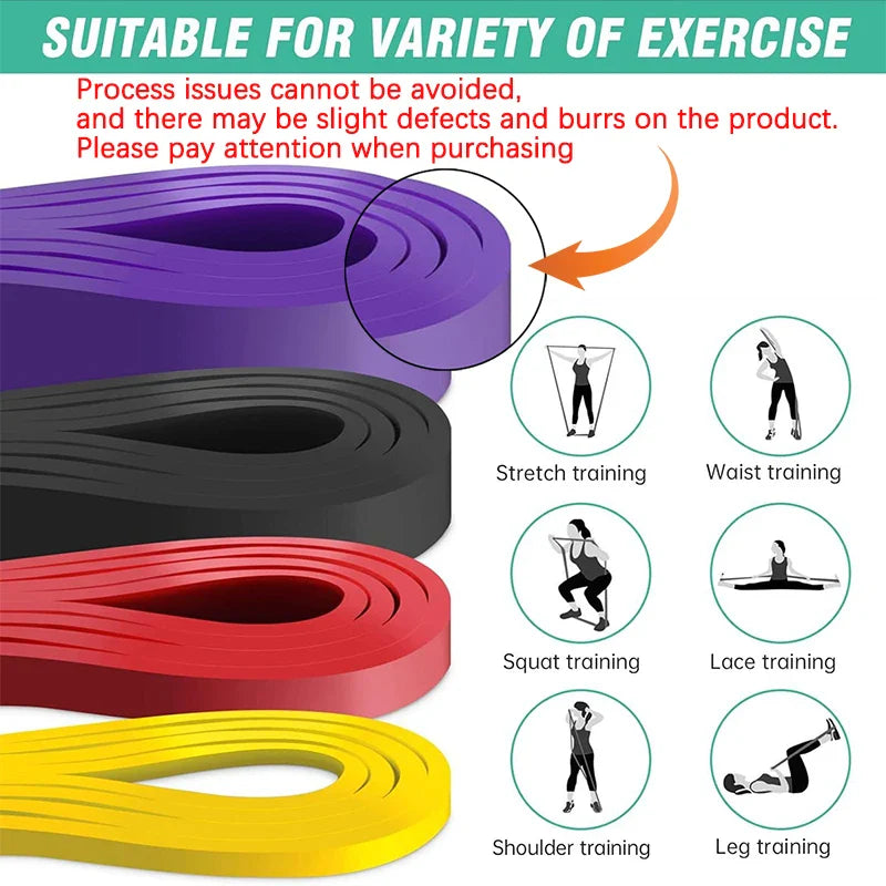 Set of colorful resistance bands for pull-up assistance and home workouts