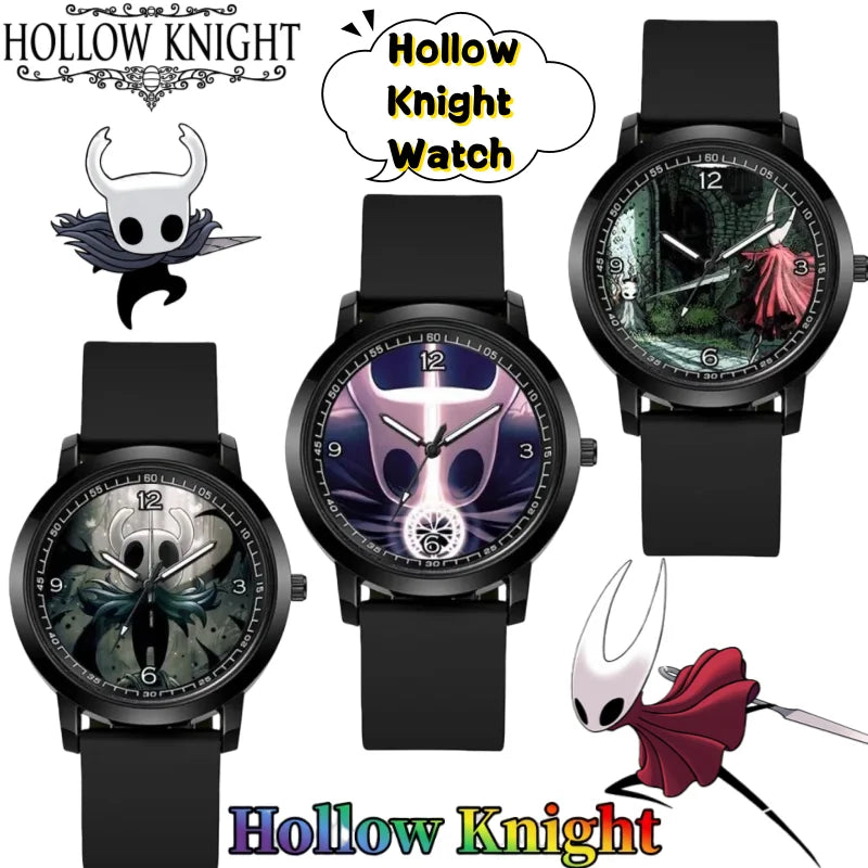 ساعة كوارتز مقاومة للماء بتصميم Hollow Knight Hornet Watch إبداعي وشخصي ورائع مطبوع عليها رسوم كرتونية مناسبة للزوجين