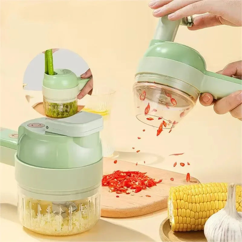 Handheld 4-in-1 Wireless Electric Vegetable Cutter