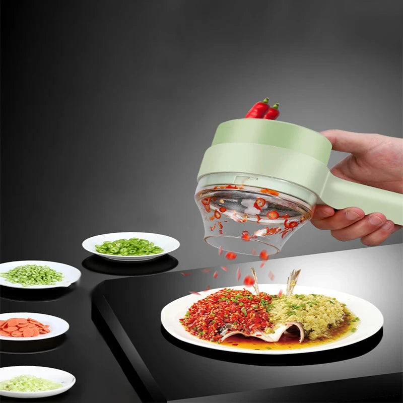 Handheld 4-in-1 Wireless Electric Vegetable Cutter