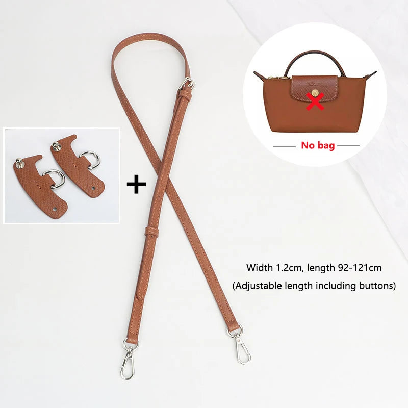 Bag Strap Bag Transformation Accessories For Longchamp Mini Bag Genuine Leather Shoulder Strap Crossbody Belt Straps