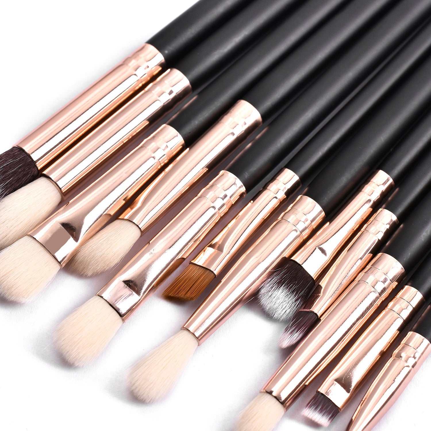 Black Rose Gold 12-Piece Makeup Brush Set