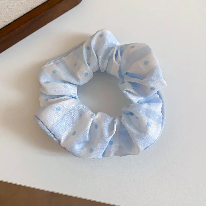 1/2 Pcs Black White Dot Hair Scrunchies Women Girls Simulation Silk Hair Ties Elastic Hair Loop Ponytail Hair Accessories Sets M