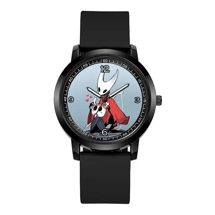 ساعة كوارتز مقاومة للماء بتصميم Hollow Knight Hornet Watch إبداعي وشخصي ورائع مطبوع عليها رسوم كرتونية مناسبة للزوجين
