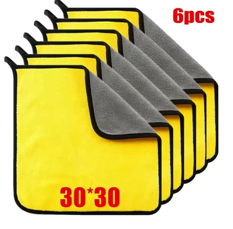 3/5/10 قطع منشفة غسيل سيارات من الألياف الدقيقة 30*30 سم / 30*60 سم قماش تجفيف لتنظيف السيارات قماش عناية منشفة غسيل سيارات منشفة مطبخ