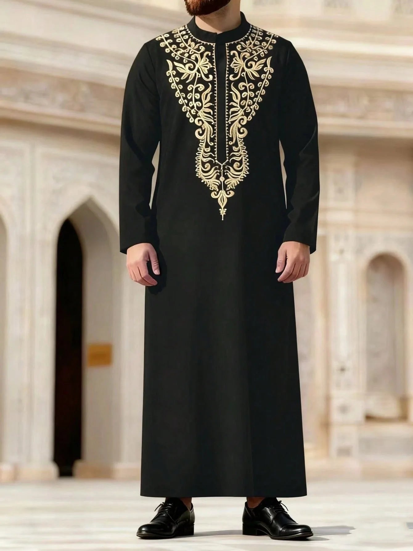 Men Clothing Fashion Abaya Long Sleeve