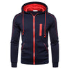 Men's Long Sleeve Zip Up Hoodie Casual Athletic Sweatshirt Hooded Jacket with Pockets Spring Fall Warm Fleece Lined Coat Outwear