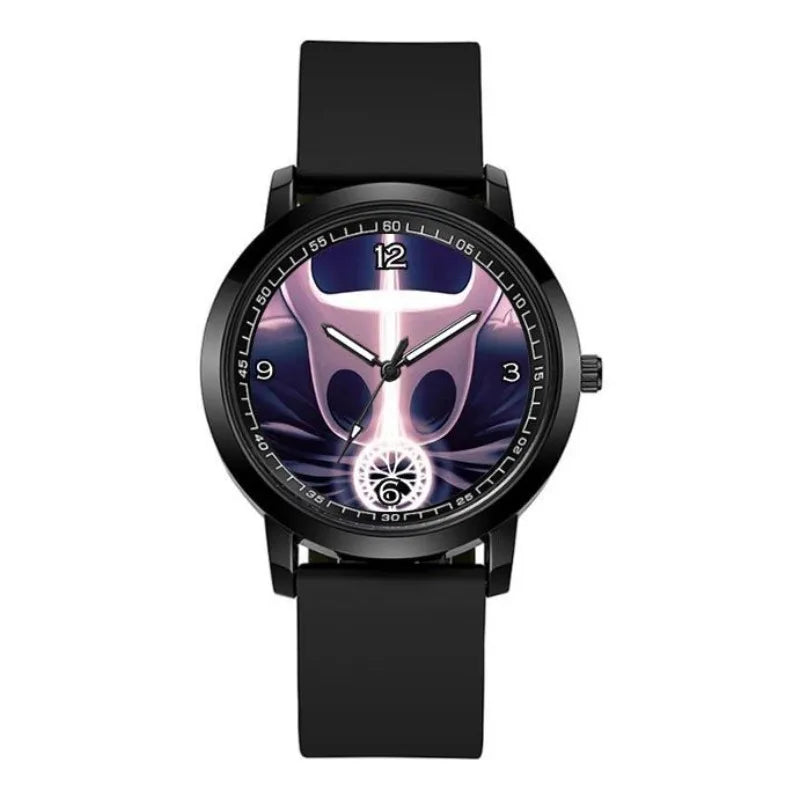 ساعة كوارتز مقاومة للماء بتصميم Hollow Knight Hornet Watch إبداعي وشخصي ورائع مطبوع عليها رسوم كرتونية مناسبة للزوجين