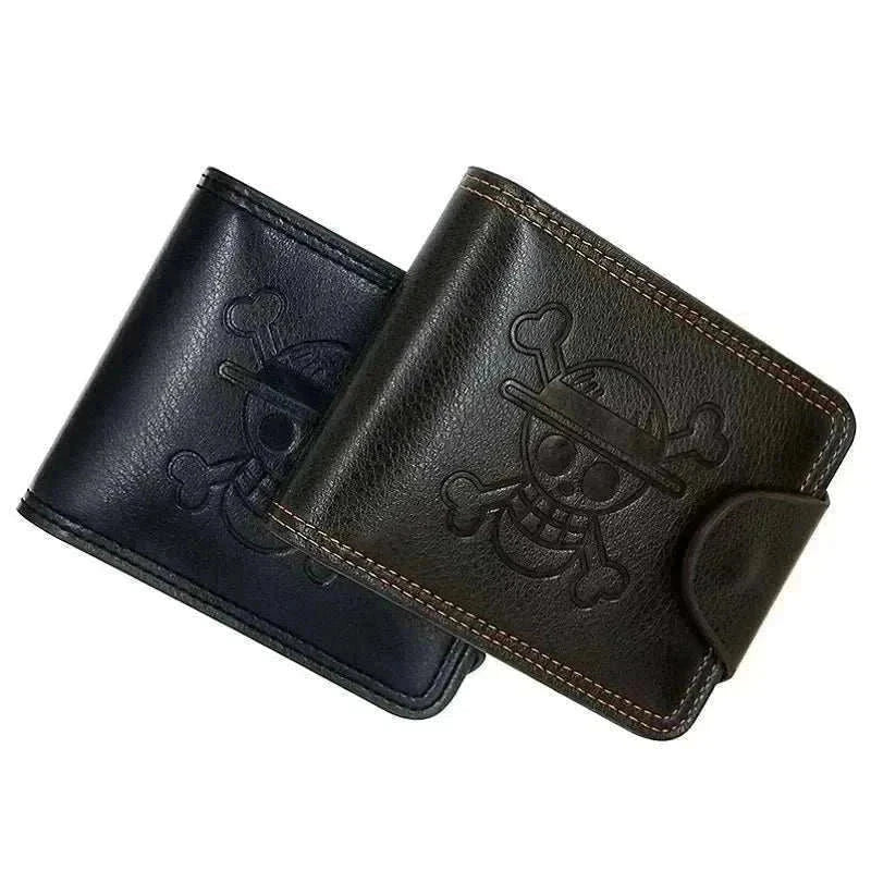 Men Short Bifold slim bifold wallet in faux leather with credit card slots and minimalist design