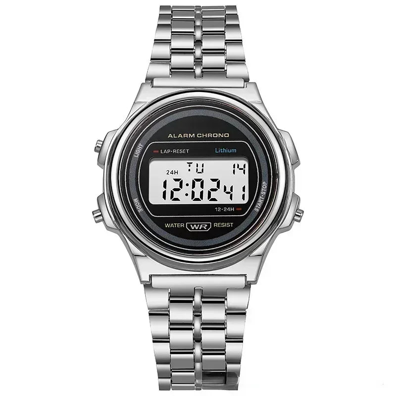 Retro unisex Square Electronic Watches Digital Display