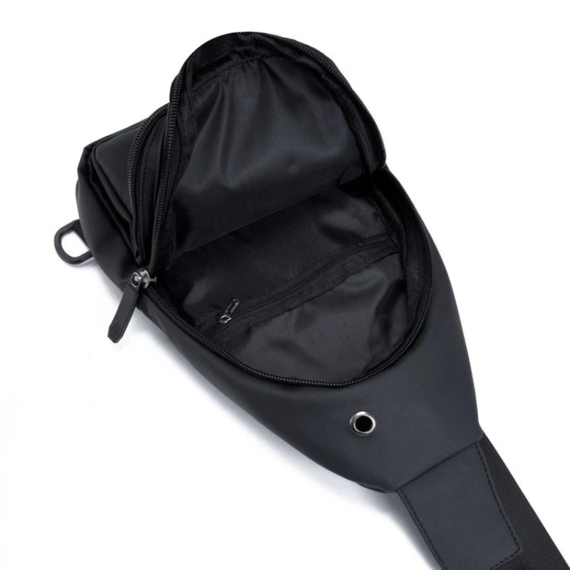 Casual Men's Chest Bag with Adjustable Shoulder Strap, Multiple Pockets Crossbody Sling Bag Suitable for Cycling Commuting Sport