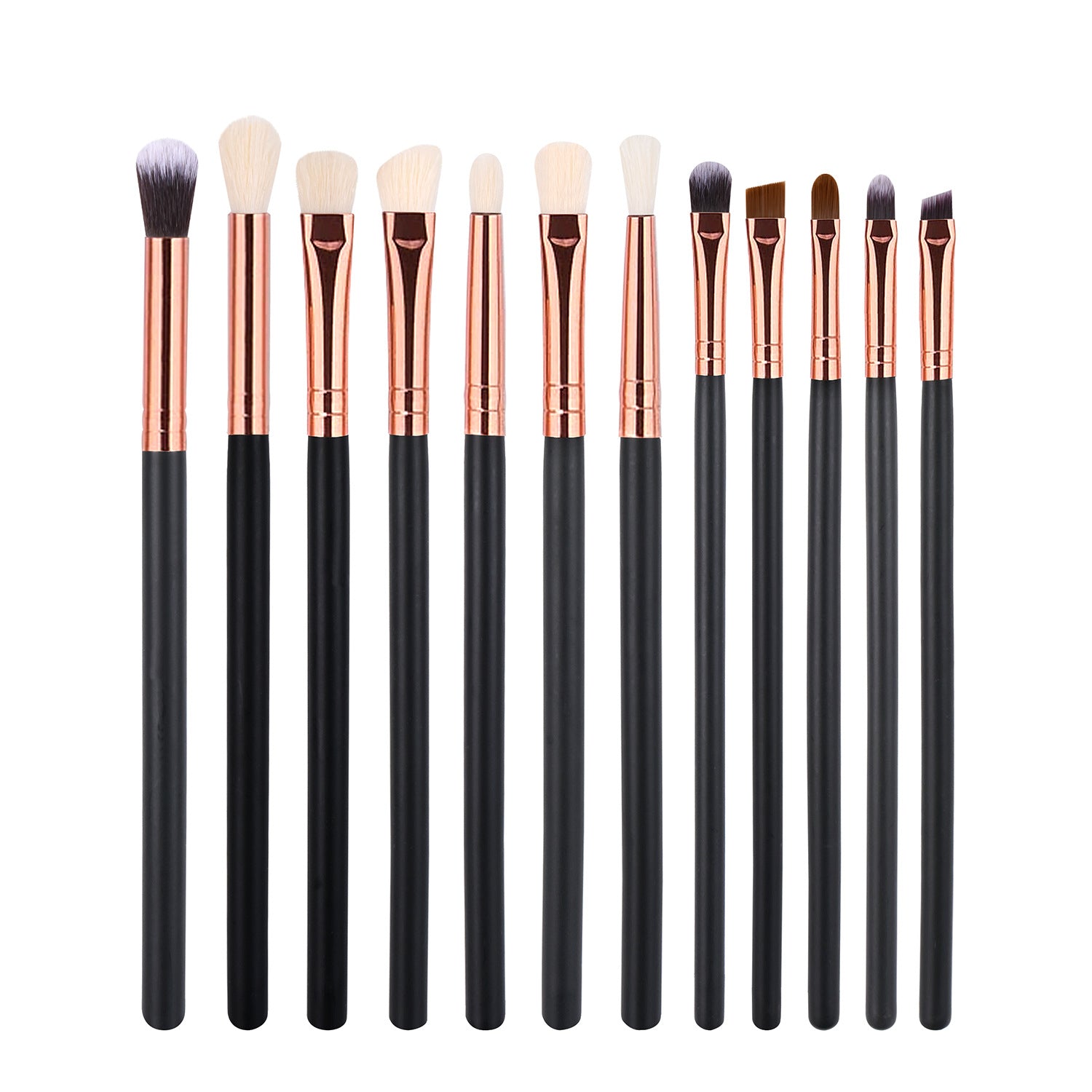 Black Rose Gold 12-Piece Makeup Brush Set