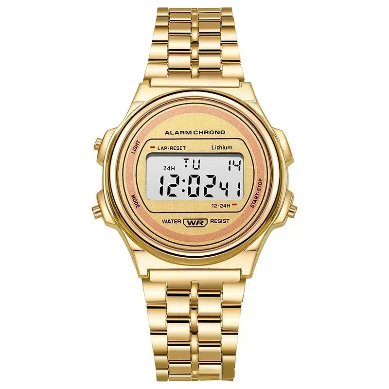 Retro unisex Square Electronic Watches Digital Display