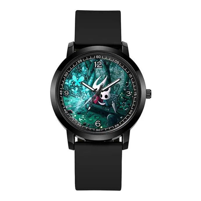 ساعة كوارتز مقاومة للماء بتصميم Hollow Knight Hornet Watch إبداعي وشخصي ورائع مطبوع عليها رسوم كرتونية مناسبة للزوجين