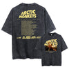 Retro Rock Arctic Monkeys Music Album Graphic T-Shrit Men's Vintage Washed Oversized Short Sleeve T Shirt Y2k Hip Hop Streetwear