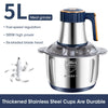 5L Electric Meat Grinders 304 Stainless Steel Food Crusher