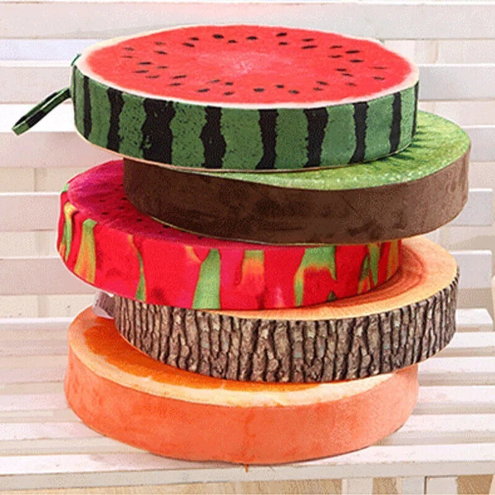 Round Chair Cushions Comfortable Seat Pads Funny Fruit Garden Dining Outdoor Pads