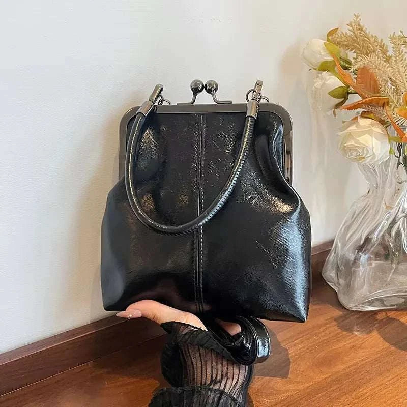 HOMEFISH Vintage Style Women Handbag Brown Versatile Designer Shoulder Bag PU Leather Ladys Shell Purses Crossbody Bags
