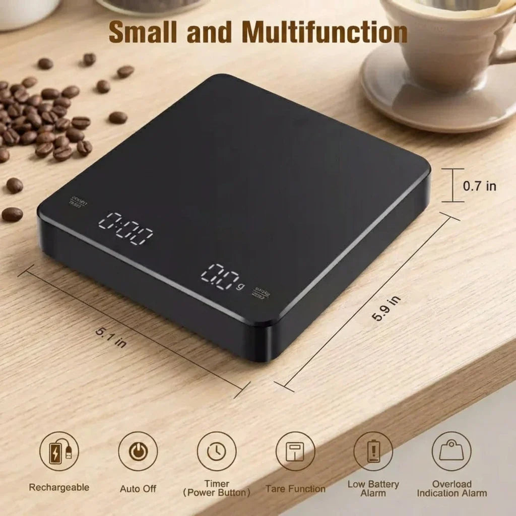 LED screen digital kitchen scale with timer and battery included
