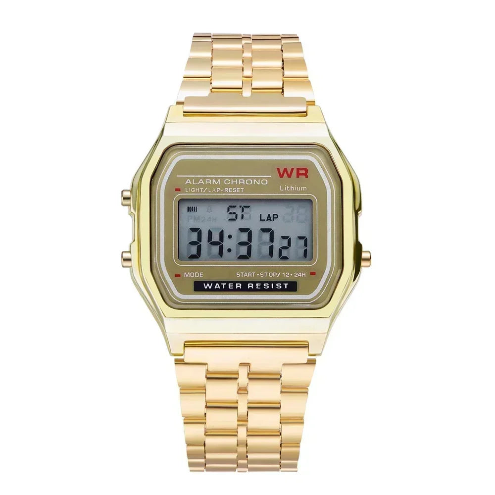 Retro unisex Square Electronic Watches Digital Display