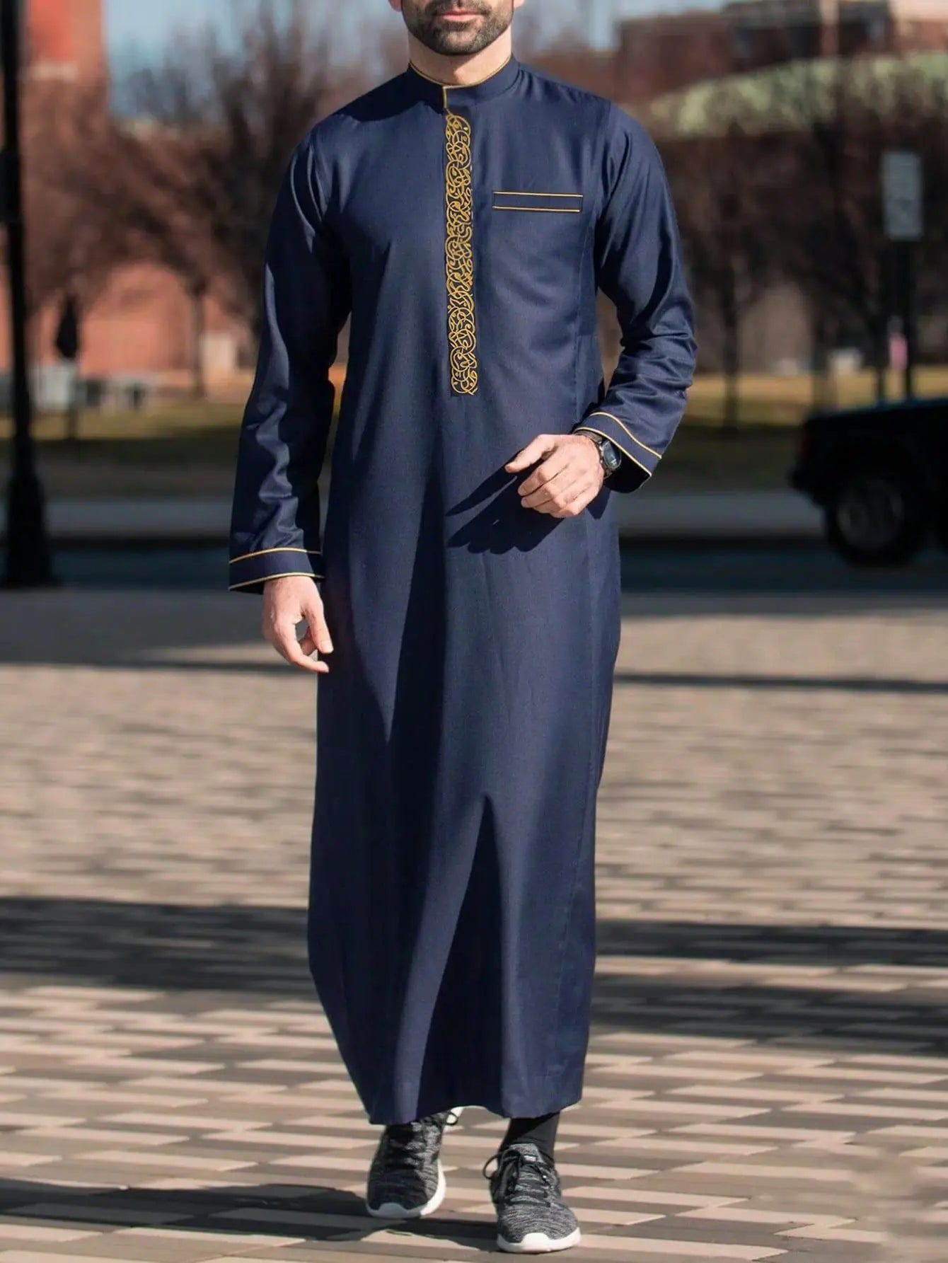 Men Clothing Fashion Abaya Long Sleeve