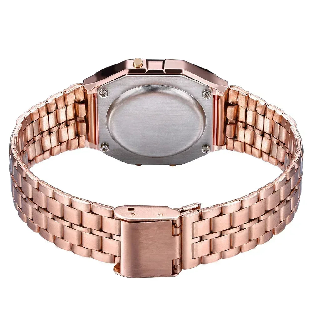 Retro unisex Square Electronic Watches Digital Display