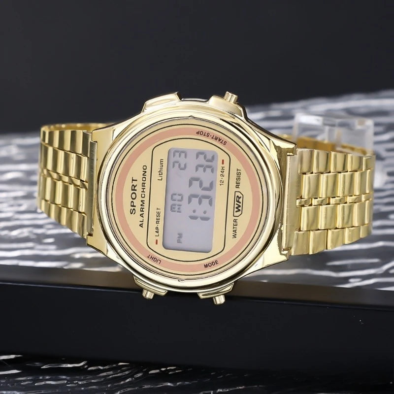 Retro unisex Square Electronic Watches Digital Display