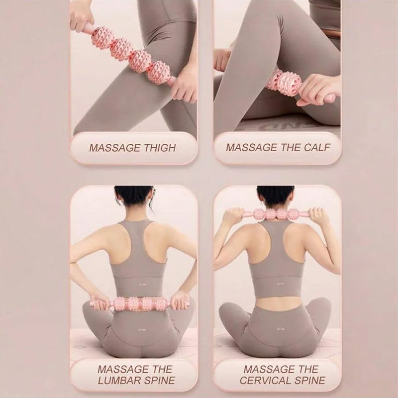 Muscle Roller Stick Handheld Fascia Tool, Body Roller for Muscles Deep Tissue, Massage Stick Roller for Shin Splints, Back,Thigh