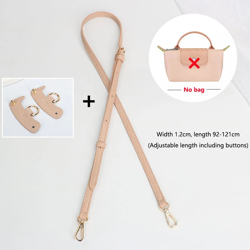 Bag Strap Bag Transformation Accessories For Longchamp Mini Bag Genuine Leather Shoulder Strap Crossbody Belt Straps