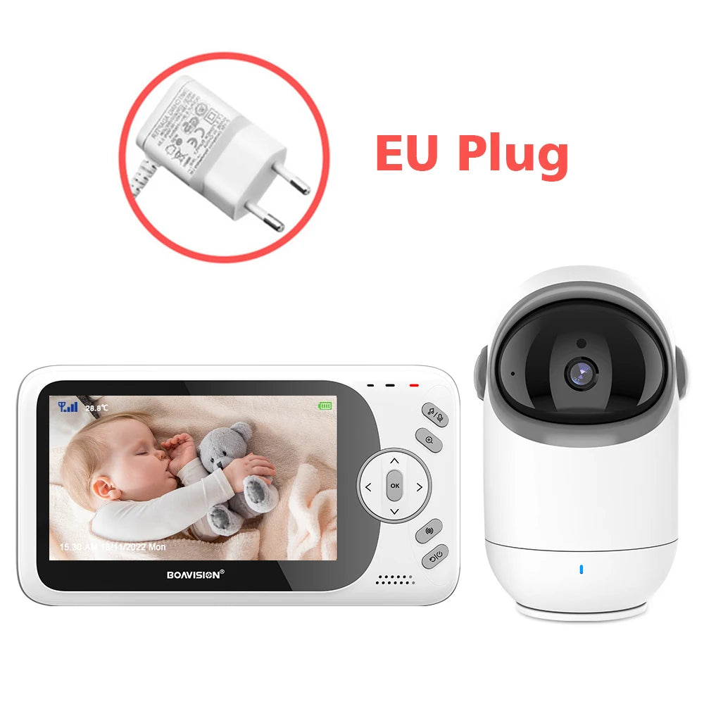 4.3 Inch Video Baby Monitor With Pan Tilt Camera 2.4G Wireless Two Way Audio Night Vision Security Camera Babysitter VB801
