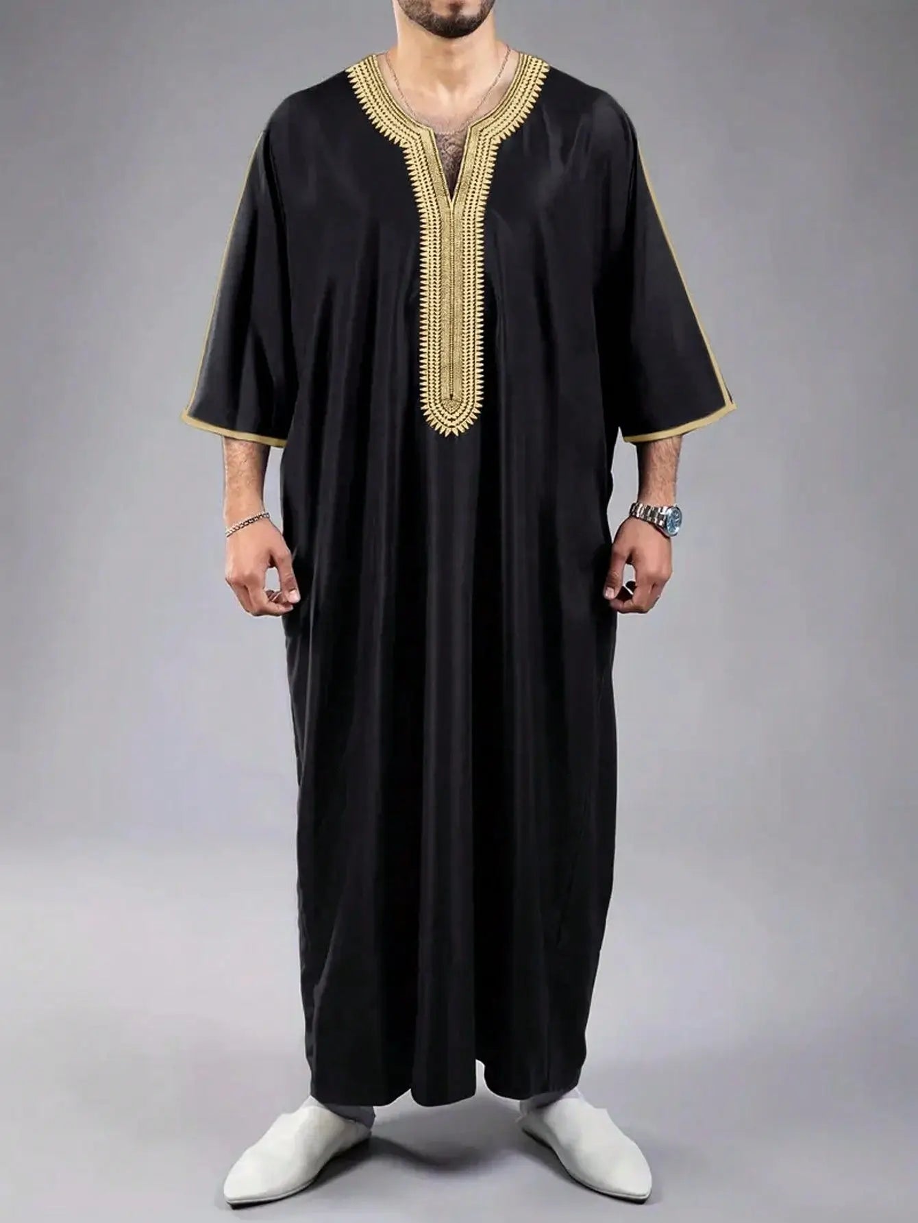 Men Clothing Fashion Abaya Long Sleeve