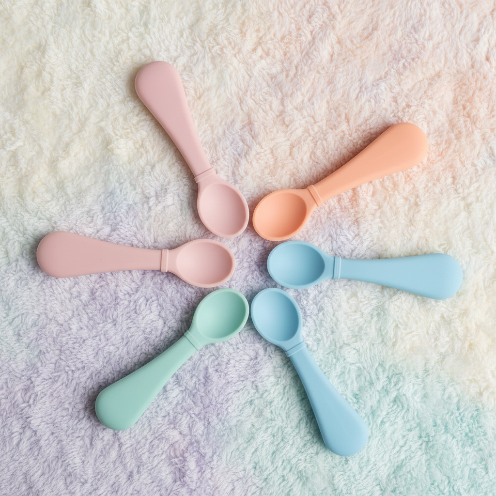 Baby Silicone Spoon - Flat Lay