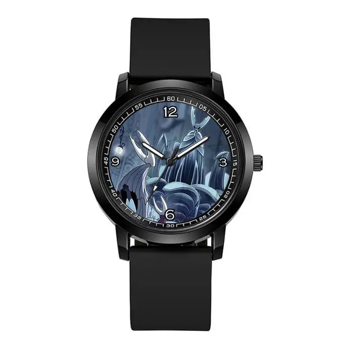 ساعة كوارتز مقاومة للماء بتصميم Hollow Knight Hornet Watch إبداعي وشخصي ورائع مطبوع عليها رسوم كرتونية مناسبة للزوجين