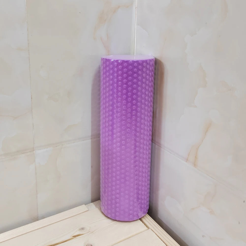 Hexagonal EVA Foam Yoga Roller, 9.5cm × 29.7cm Massage Foam Roller for Pilates Home Fitness Workout