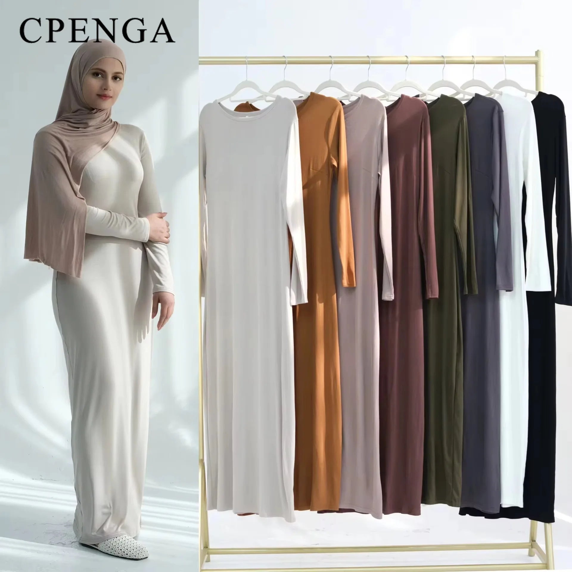 2025 Arabic Modal Muslim Women Modest Dress Eid Dubai Abaya Clothing Islam Party Kaftan Outfit Fashion Turkey Slim Solid Robe
