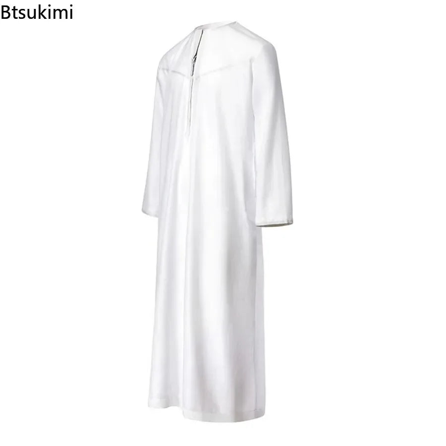 2026 Abaya Islamic Men Robe Muslims Dresses Djellaba Simple Fashion Applique Shirts Arabic Dress Men Ethnic Clothing Gift Thobe