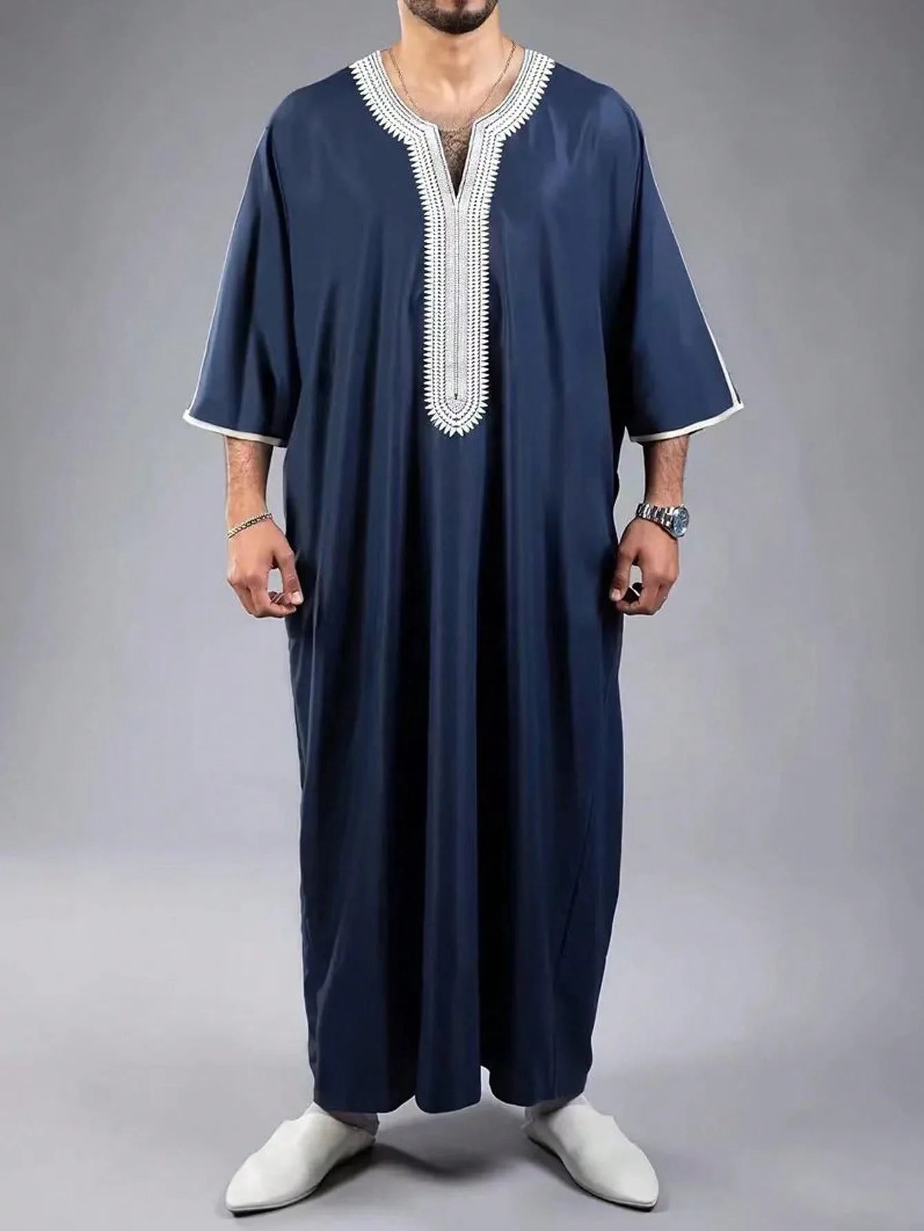 Men Clothing Fashion Abaya Long Sleeve