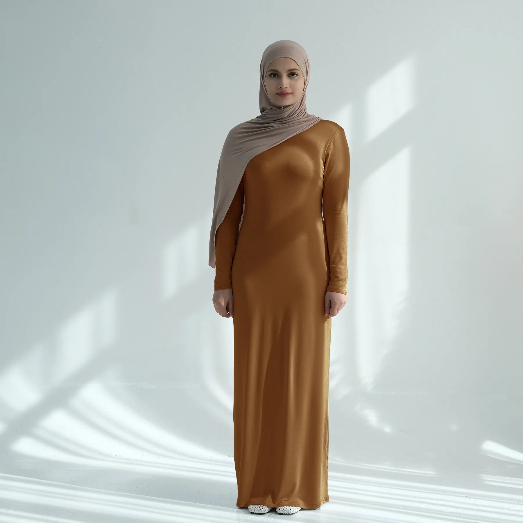 2025 Arabic Modal Muslim Women Modest Dress Eid Dubai Abaya Clothing Islam Party Kaftan Outfit Fashion Turkey Slim Solid Robe