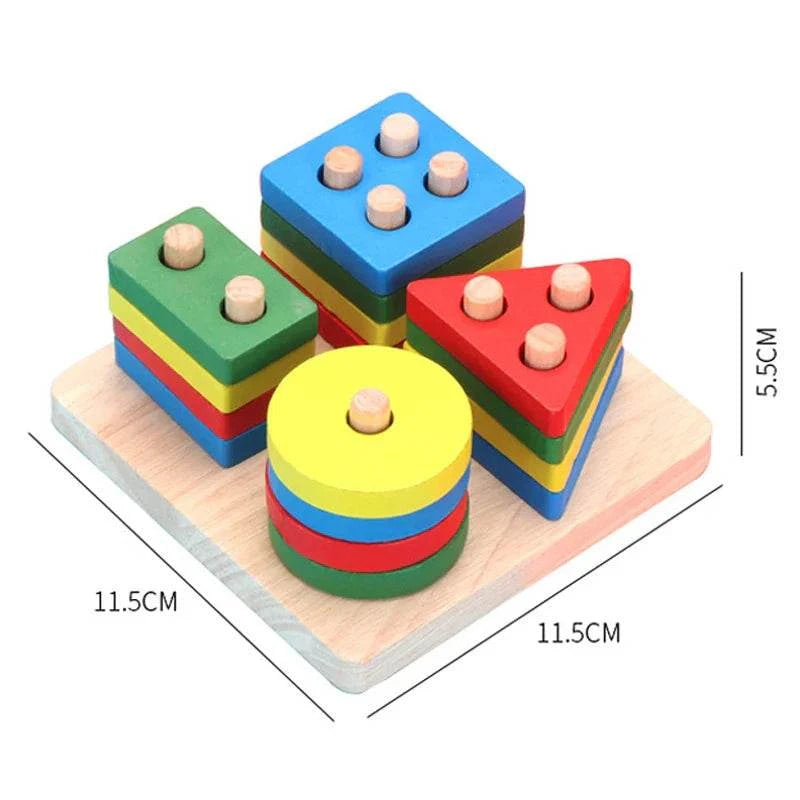 Montessori baby toys wooden 3D puzzles educational games for toddlers